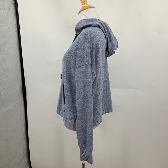 Nike Sweatshirt Womens S Small Shark Dri Fit Lightweight Cropped Spacedye Hoodie - Picture 4 of 13